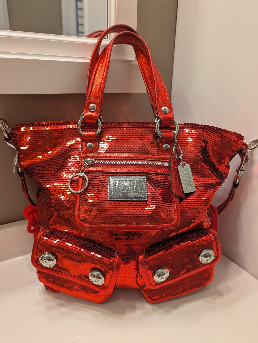 🥰 Vintage Y2K Rare Coach Poppy Spotlight Limited Edition #13821 Crossbody Bag ❤ - Picture 6 of 16